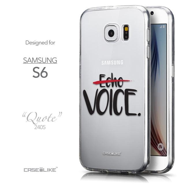 Front & Side View - CASEiLIKE Samsung Galaxy S6 back cover Quote 2405