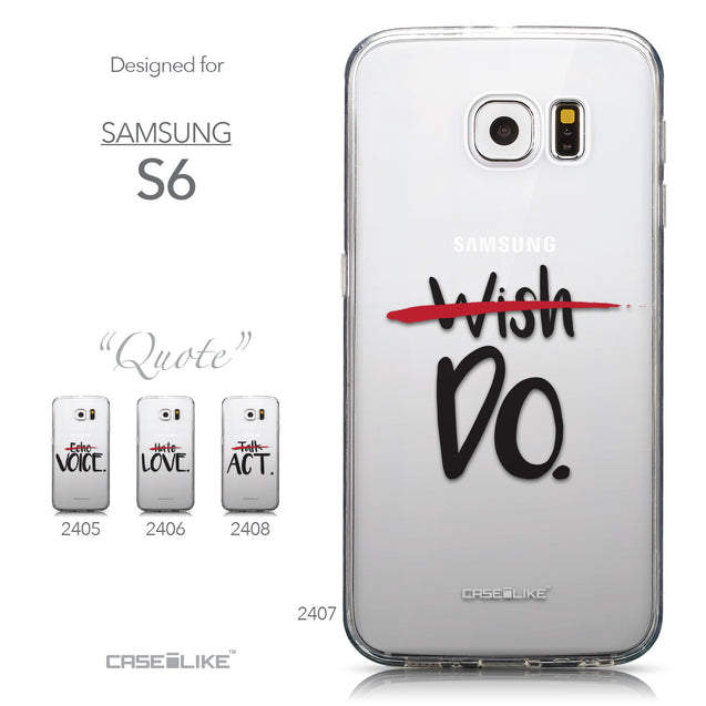 Collection - CASEiLIKE Samsung Galaxy S6 back cover Quote 2407