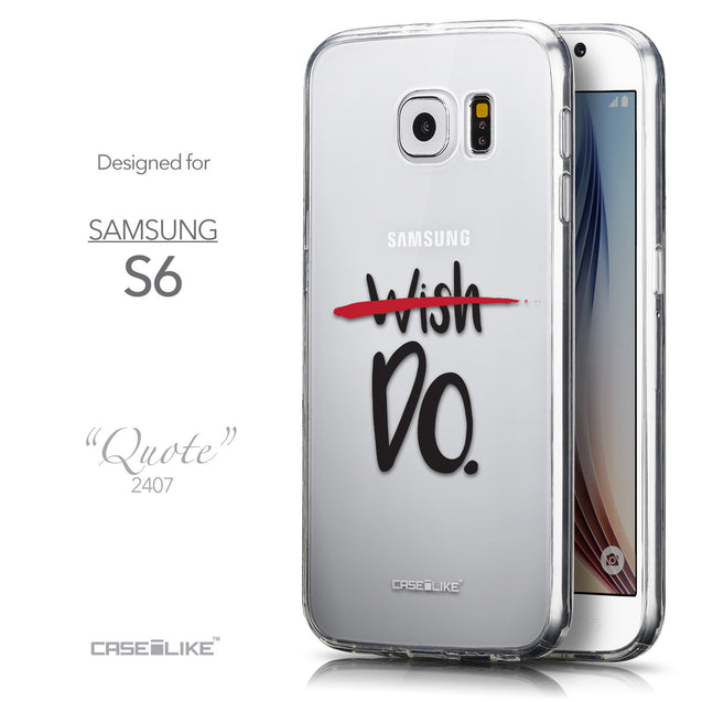 Front & Side View - CASEiLIKE Samsung Galaxy S6 back cover Quote 2407