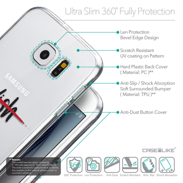 Details in English - CASEiLIKE Samsung Galaxy S6 back cover Quote 2407