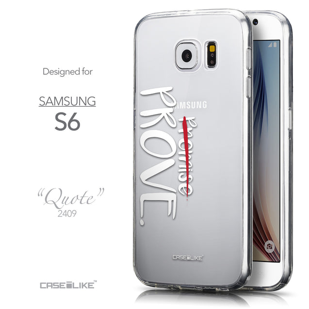 Front & Side View - CASEiLIKE Samsung Galaxy S6 back cover Quote 2409