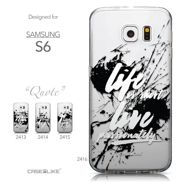 Collection - CASEiLIKE Samsung Galaxy S6 back cover Quote 2416