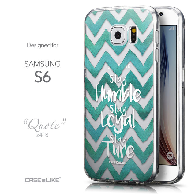 Front & Side View - CASEiLIKE Samsung Galaxy S6 back cover Quote 2418