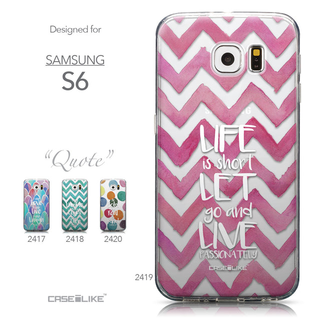 Collection - CASEiLIKE Samsung Galaxy S6 back cover Quote 2419