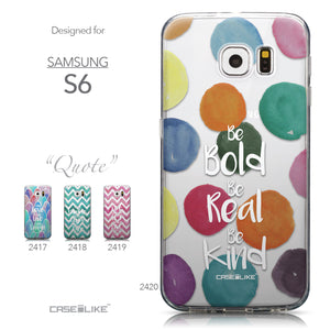 Collection - CASEiLIKE Samsung Galaxy S6 back cover Quote 2420