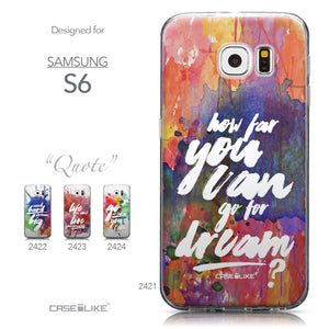 Collection - CASEiLIKE Samsung Galaxy S6 back cover Quote 2421