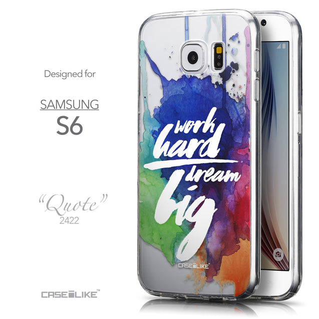 Front & Side View - CASEiLIKE Samsung Galaxy S6 back cover Quote 2422