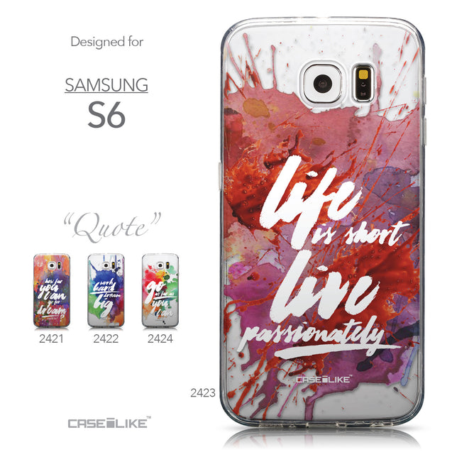 Collection - CASEiLIKE Samsung Galaxy S6 back cover Quote 2423