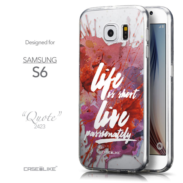 Front & Side View - CASEiLIKE Samsung Galaxy S6 back cover Quote 2423