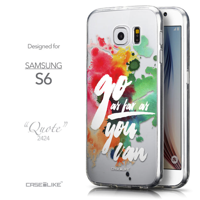Front & Side View - CASEiLIKE Samsung Galaxy S6 back cover Quote 2424