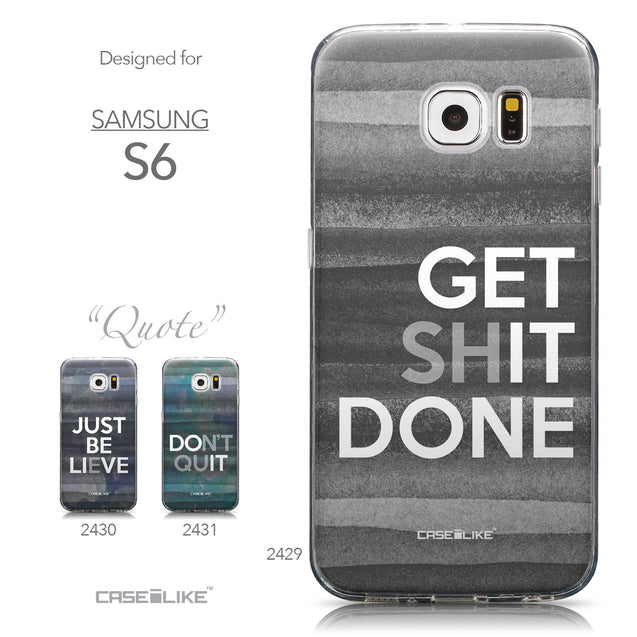 Collection - CASEiLIKE Samsung Galaxy S6 back cover Quote 2429