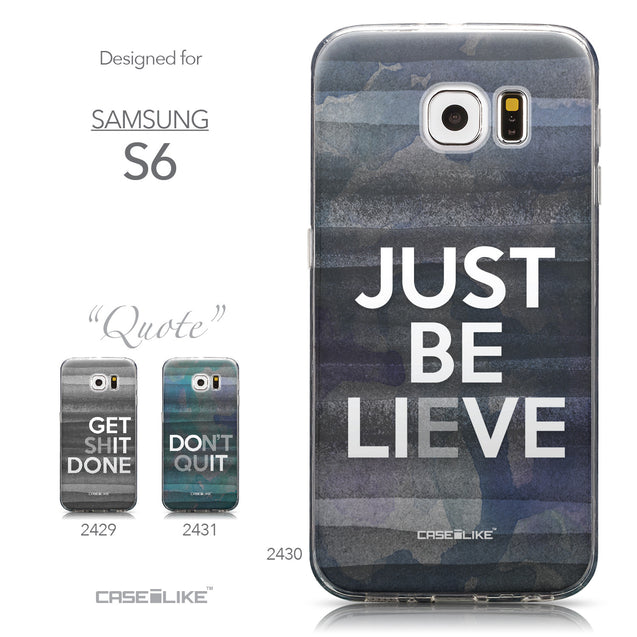 Collection - CASEiLIKE Samsung Galaxy S6 back cover Quote 2430