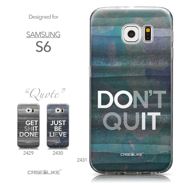 Collection - CASEiLIKE Samsung Galaxy S6 back cover Quote 2431