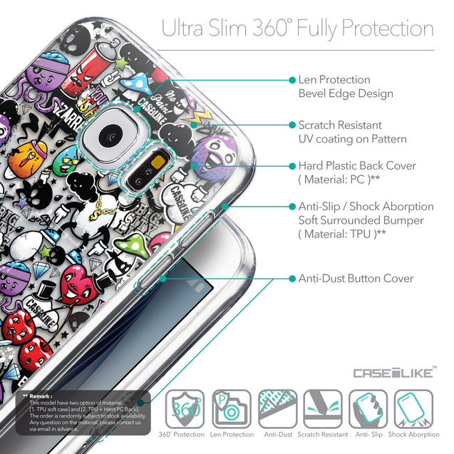 Details in English - CASEiLIKE Samsung Galaxy S6 back cover Graffiti 2703