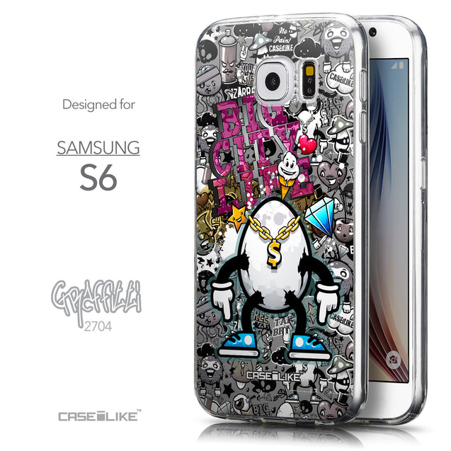 Front & Side View - CASEiLIKE Samsung Galaxy S6 back cover Graffiti 2704