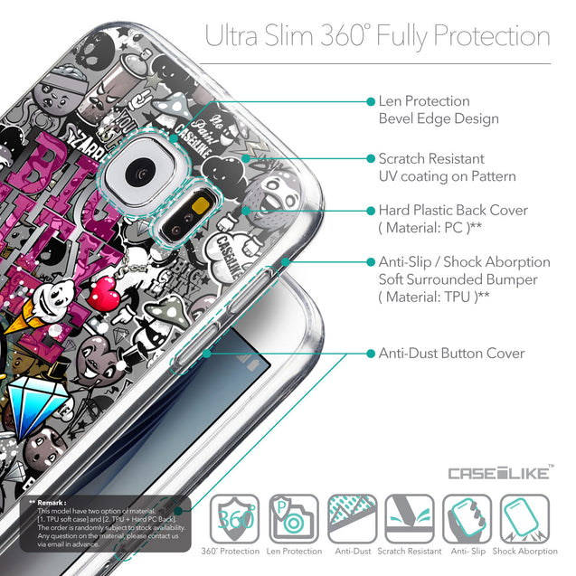 Details in English - CASEiLIKE Samsung Galaxy S6 back cover Graffiti 2704