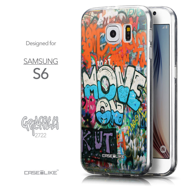 Front & Side View - CASEiLIKE Samsung Galaxy S6 back cover Graffiti 2722