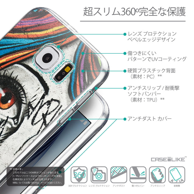 Details in Japanese - CASEiLIKE Samsung Galaxy S6 back cover Graffiti Girl 2724