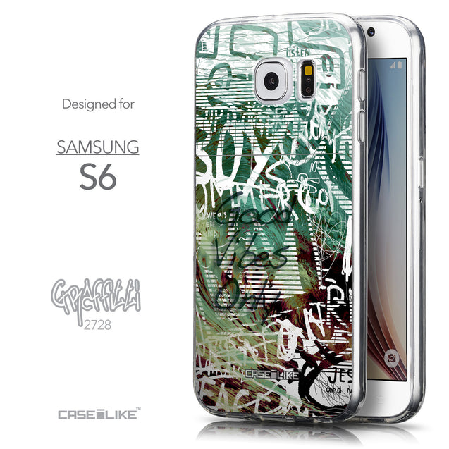 Front & Side View - CASEiLIKE Samsung Galaxy S6 back cover Graffiti 2728