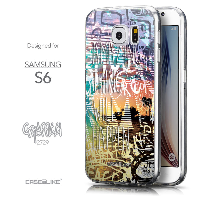 Front & Side View - CASEiLIKE Samsung Galaxy S6 back cover Graffiti 2729