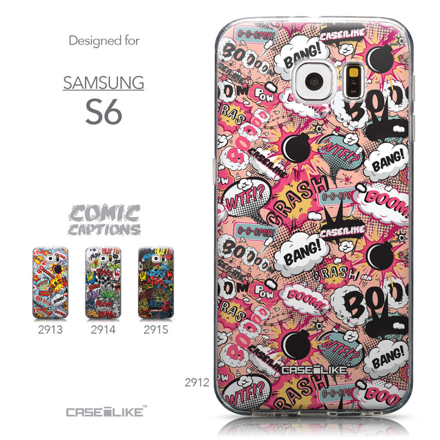 Collection - CASEiLIKE Samsung Galaxy S6 back cover Comic Captions Pink 2912