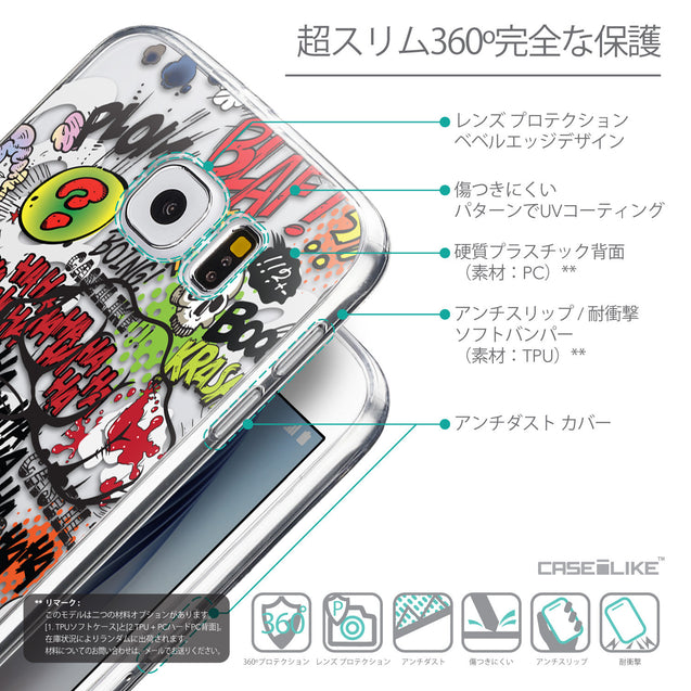 Details in Japanese - CASEiLIKE Samsung Galaxy S6 back cover Comic Captions 2914