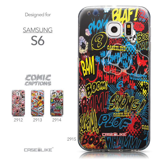 Collection - CASEiLIKE Samsung Galaxy S6 back cover Comic Captions Black 2915