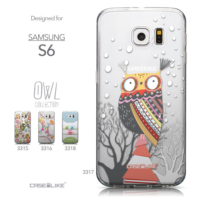 Collection - CASEiLIKE Samsung Galaxy S6 back cover Owl Graphic Design 3317
