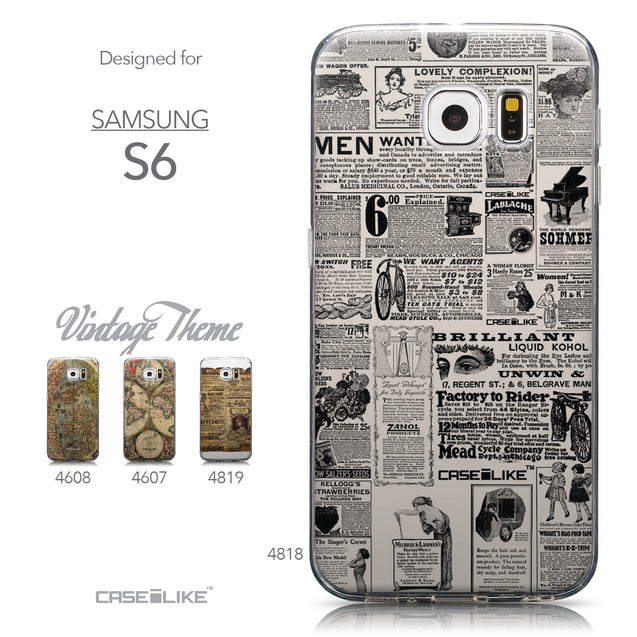 Collection - CASEiLIKE Samsung Galaxy S6 back cover Vintage Newspaper Advertising 4818