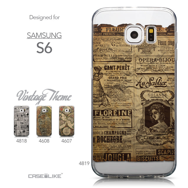 Collection - CASEiLIKE Samsung Galaxy S6 back cover Vintage Newspaper Advertising 4819