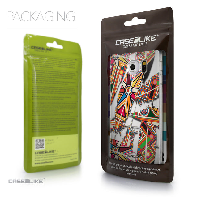 Packaging - CASEiLIKE Samsung Galaxy S6 Edge back cover Indian Tribal Theme Pattern 2054