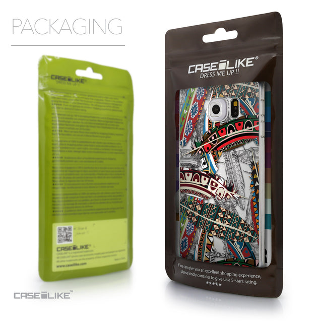 Packaging - CASEiLIKE Samsung Galaxy S6 Edge back cover Indian Tribal Theme Pattern 2055