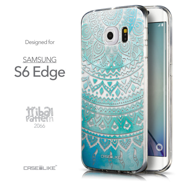 Front & Side View - CASEiLIKE Samsung Galaxy S6 Edge back cover Indian Line Art 2066