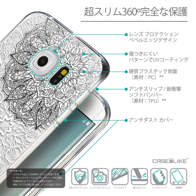 Details in Japanese - CASEiLIKE Samsung Galaxy S6 Edge back cover Mandala Art 2093