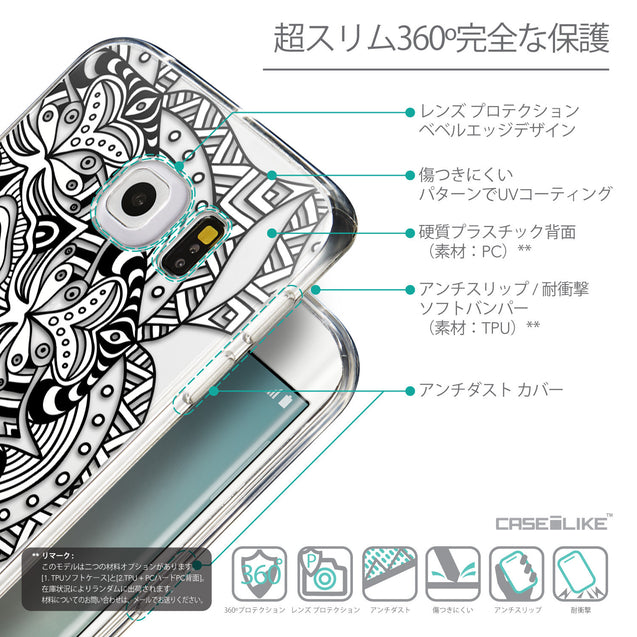 Details in Japanese - CASEiLIKE Samsung Galaxy S6 Edge back cover Mandala Art 2096