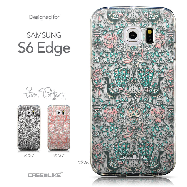 Collection - CASEiLIKE Samsung Galaxy S6 Edge back cover Roses Ornamental Skulls Peacocks 2226