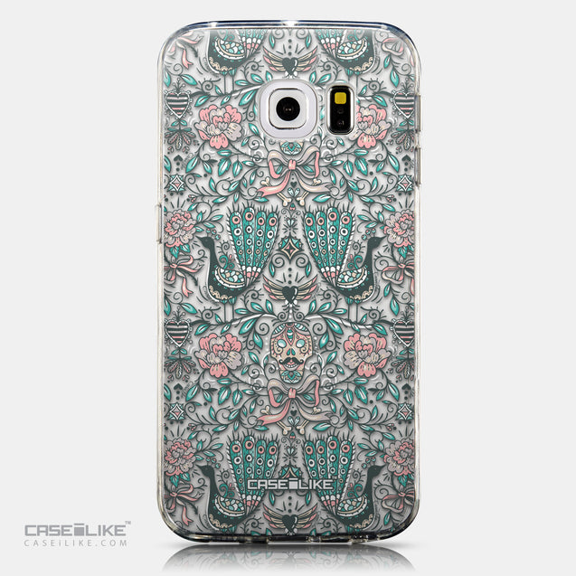 CASEiLIKE Samsung Galaxy S6 Edge back cover Roses Ornamental Skulls Peacocks 2226