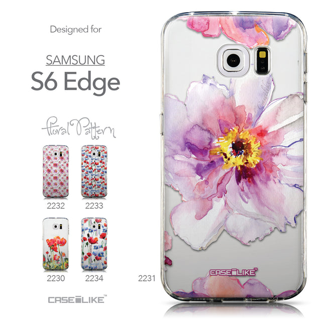 Collection - CASEiLIKE Samsung Galaxy S6 Edge back cover Watercolor Floral 2231