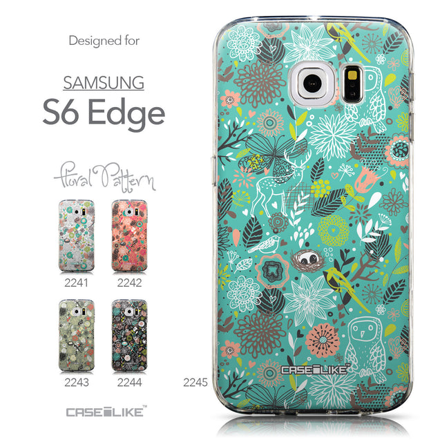 Collection - CASEiLIKE Samsung Galaxy S6 Edge back cover Spring Forest Turquoise 2245