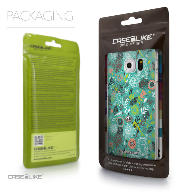Packaging - CASEiLIKE Samsung Galaxy S6 Edge back cover Spring Forest Turquoise 2245