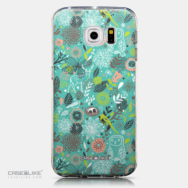 CASEiLIKE Samsung Galaxy S6 Edge back cover Spring Forest Turquoise 2245