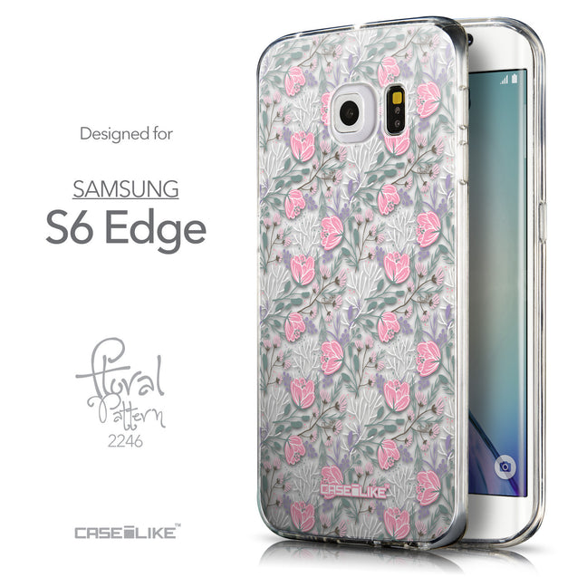 Front & Side View - CASEiLIKE Samsung Galaxy S6 Edge back cover Flowers Herbs 2246