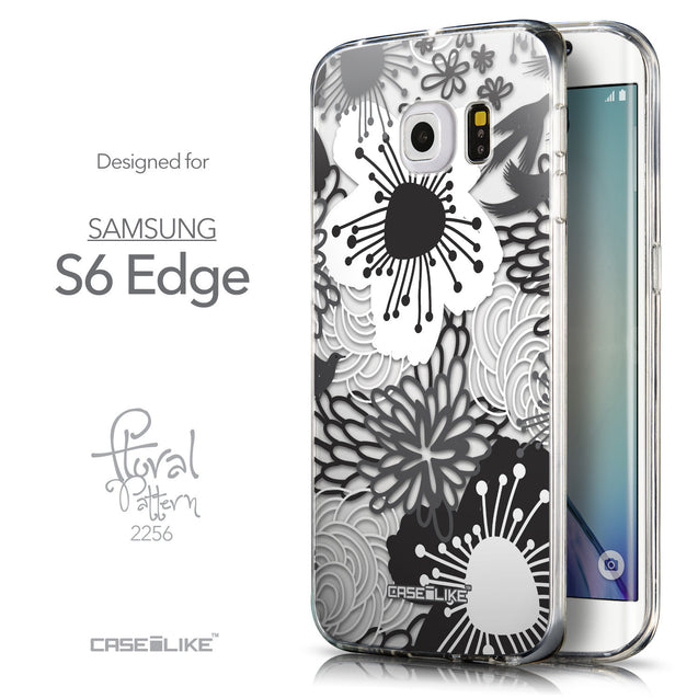 Front & Side View - CASEiLIKE Samsung Galaxy S6 Edge back cover Japanese Floral 2256