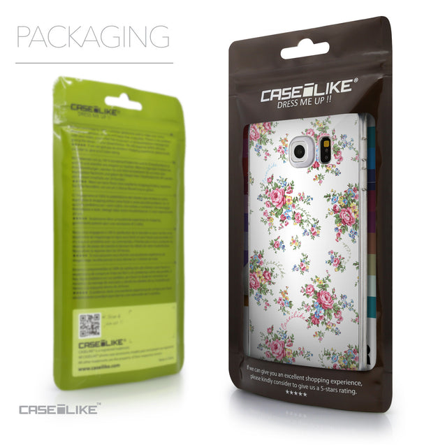 Packaging - CASEiLIKE Samsung Galaxy S6 Edge back cover Floral Rose Classic 2260