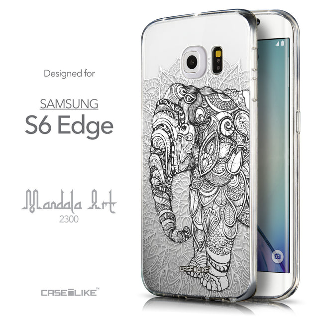 Front & Side View - CASEiLIKE Samsung Galaxy S6 Edge back cover Mandala Art 2300