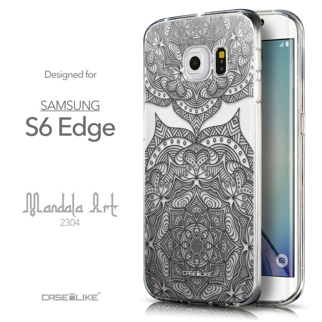 Front & Side View - CASEiLIKE Samsung Galaxy S6 Edge back cover Mandala Art 2304