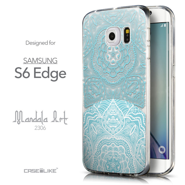 Front & Side View - CASEiLIKE Samsung Galaxy S6 Edge back cover Mandala Art 2306