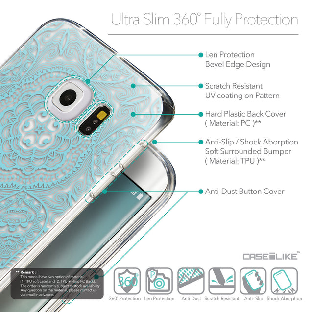 Details in English - CASEiLIKE Samsung Galaxy S6 Edge back cover Mandala Art 2306