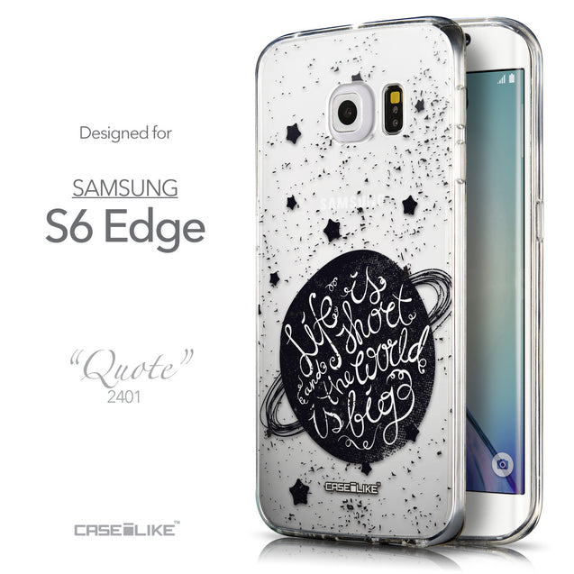 Front & Side View - CASEiLIKE Samsung Galaxy S6 Edge back cover Quote 2401