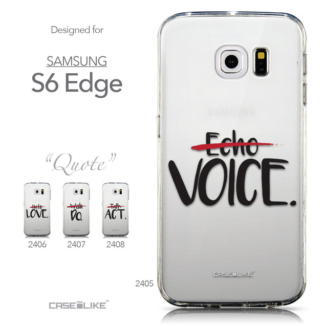 Collection - CASEiLIKE Samsung Galaxy S6 Edge back cover Quote 2405